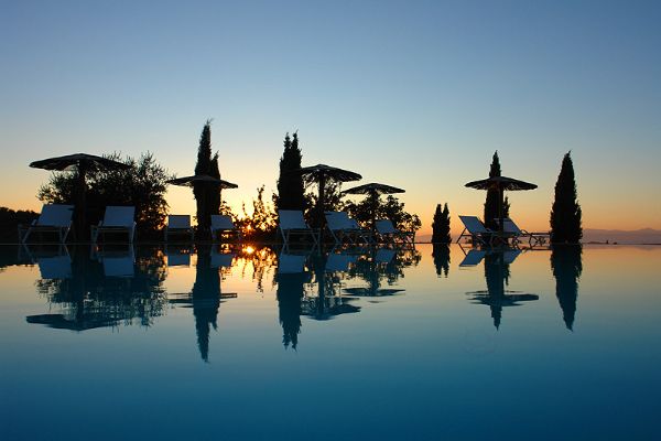 Holiday apartments with a private swimming pool in Tuscany, Italy.